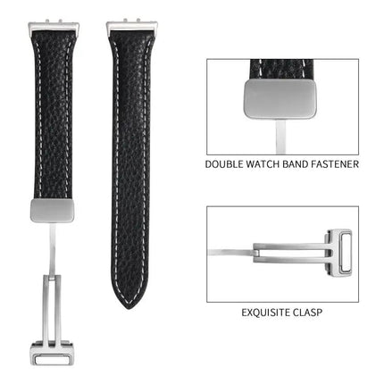 Samsung Galaxy Fit 3 Slim Litchi Leather Magnetic Band