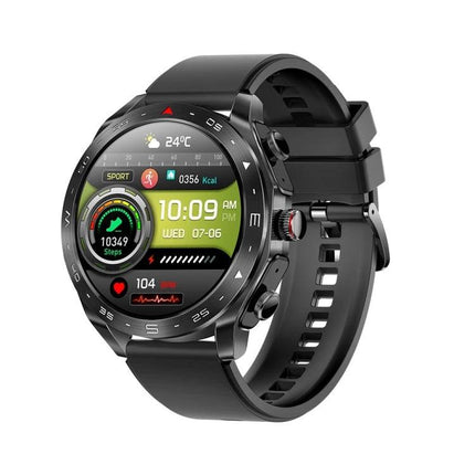 LEMFO Smart Watch for Daily Health Tracking and Connectivity showing heart rate, steps, calories and message alerts on round black smartwatch