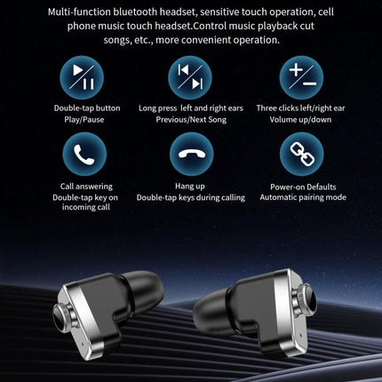 LEMFO Smart Watch for Daily Health Tracking and Connectivity image showing wireless earbuds controls and call/music icons