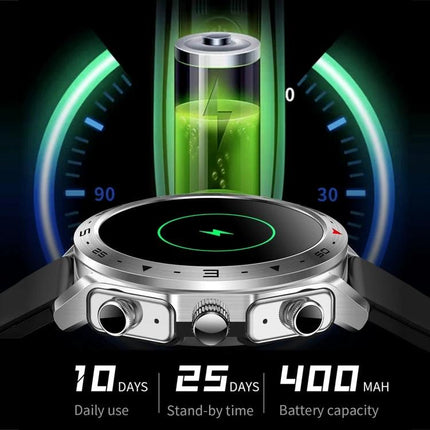 LEMFO Smart Watch for Daily Health Tracking and Connectivity with long battery life and wireless charging, 10-day use, 25-day standby, 400mAh