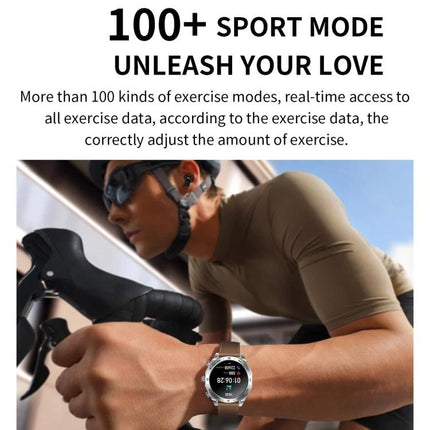 LEMFO Smart Watch for Daily Health Tracking and Connectivity on cyclist wrist showing sport modes and heart rate tracking