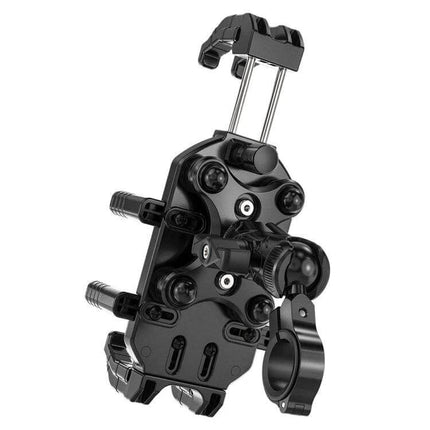 Alt Tag: Ulefone Armor Mount Pro Universal Bicycle Phone Holder 360 Rotation secure black mount with metal rod knob and clamp for 6.1–7.2in phones