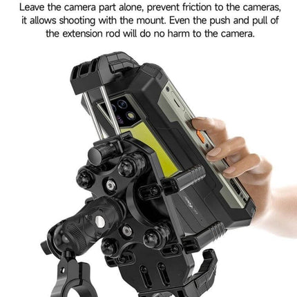 Ulefone Armor Mount Pro Universal Bicycle Phone Holder 360 Rotation secure mounted phone on bike handlebar with metal rod knob and lock