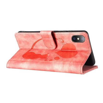Leather Phone Case for Everyday iPhone Protection in coral pink wallet style with stand, three card slots and cash pocket, slim low-profile