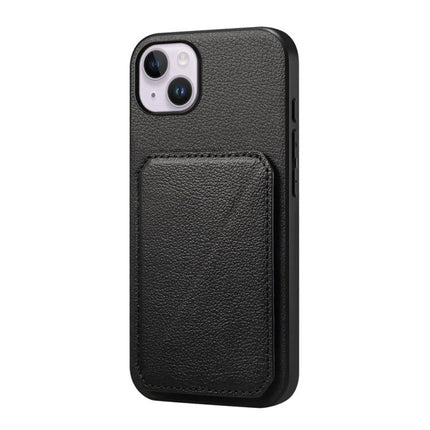 Slim Phone Case With Card Slot For Everyday Carry Easy Access To ID And Cards For Daily Errands black PU leather slim card case with hidden dual card slots