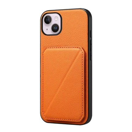 Slim Phone Case With Card Slot For Everyday Carry Easy Access To ID And Cards For Daily Errands - slim orange PU leather wallet phone case with hidden dual card slots
