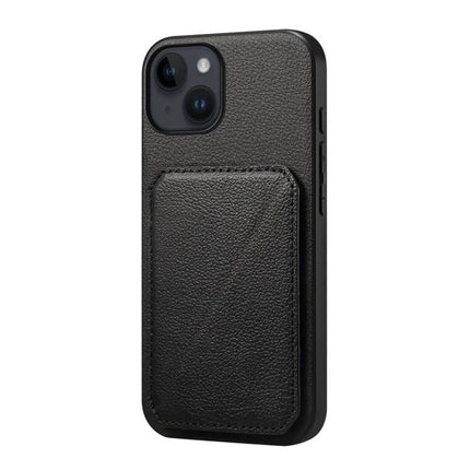 Slim Phone Case With Card Slot For Everyday Carry Easy Access To ID And Cards For Daily Errands - black PU leather slim card slot phone case