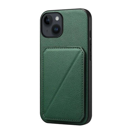 Slim Phone Case With Card Slot For Everyday Carry Easy Access To ID And Cards For Daily Errands green PU leather slim wallet phone case with hidden dual card slots