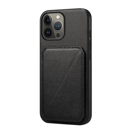Slim Phone Case With Card Slot For Everyday Carry Easy Access To ID And Cards For Daily Errands - black PU leather slim phone case with hidden dual card slots