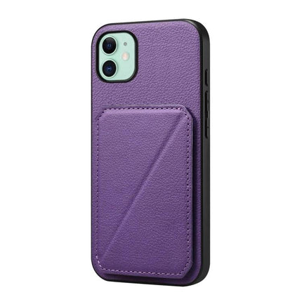 Compact Phone Case With Card Slots For Daily Essentials Slim Everyday Carry For Easy Card Access — purple PU leather slim wallet case with hidden card pocket