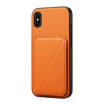 Compact Phone Case With Card Slots For Daily Essentials Slim Everyday Carry For Easy Card Access orange PU leather slim wallet case