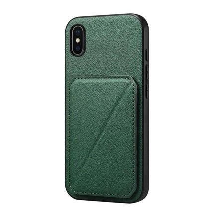 Compact Phone Case With Card Slots For Daily Essentials Slim Everyday Carry For Easy Card Access - green PU leather slim wallet case