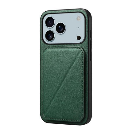 Phone Case With Essentials Storage For Daily Life - green leather card slot protective phone case for commuters