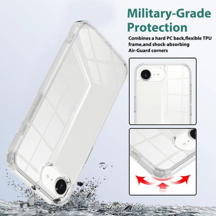 Reliable Phone Case for Daily Use clear TPU acrylic slim protective case showing corner impact protection and precise camera cutout