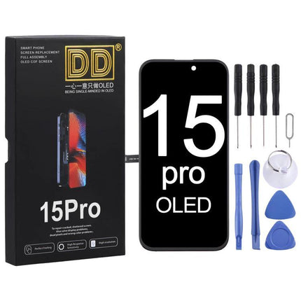 DD Replacement Screen for Daily iPhone Upkeep and Use - iPhone 15 Pro OLED replacement kit with tools and retail box