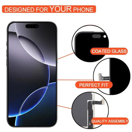 DD Replacement Screen for Daily iPhone Upkeep and Use - coated glass, perfect fit, quality assembly for cracked screens