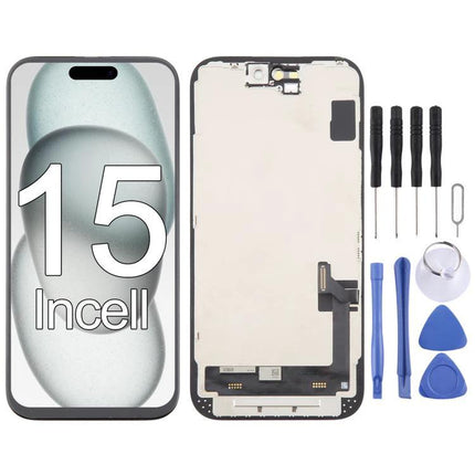 Replacement LCD Screen for iPhone 15 in Everyday Use - front display and repair tools kit with COP process