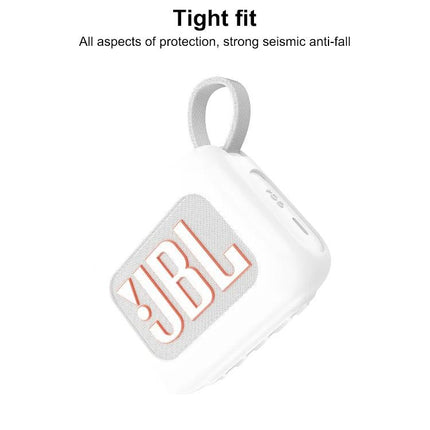 Slim Silicone Speaker Case For Portable Home Speakers protecting compact Bluetooth speaker with hook, tight low-profile fit, charging hole