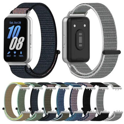 Nylon Loop Hook And Loop Watch Band For Samsung Galaxy Fit 3