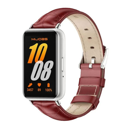 Mijobs Genuine Leather Watch Band for Samsung Fit3