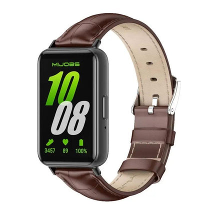 Mijobs Genuine Leather Watch Band for Samsung Fit3