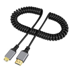 Flexible HDMI Spring Cable - 0.5m to 2.4m Length, 4K HD Ready