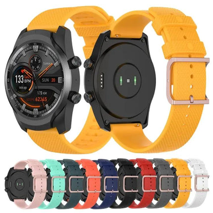 22mm Dot Texture Silicone Watch Strap For Polar, Ticwatch