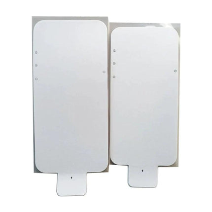 Plastic Screen Protectors for Everyday iPhone Daily Use - clear plastic protectors shown in two sizes for basic scratch resistance