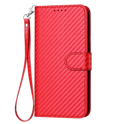 Essential Lanyard Phone Case for Everyday Hands Free Carry - red textured wallet case with wrist lanyard, secure magnetic closure