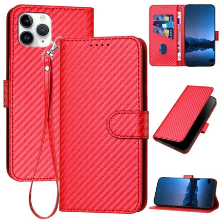 Essential Leather Phone Case With Lanyard For Everyday Carry On The Move Each Day - red PU leather wallet case with wrist lanyard
