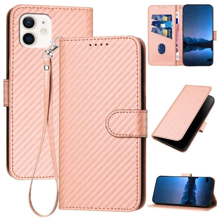 Leather Phone Case With Lanyard For Everyday Carry - rose gold PU leather wallet case with lanyard, card slots, and TPU protective shell