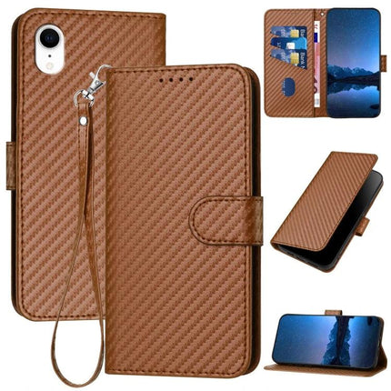 Essential Leather Phone Case With Lanyard For Everyday Carry On The Move Each Day - brown PU leather wallet case with wrist lanyard and card slots