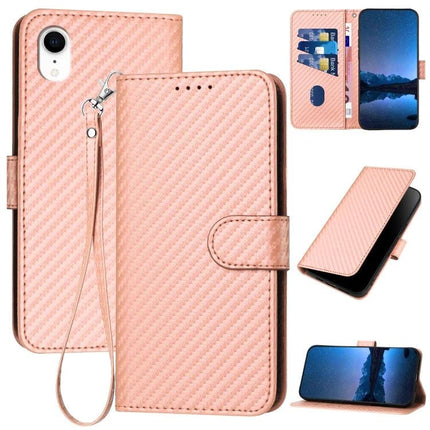 Essential Leather Phone Case With Lanyard For Everyday Carry On The Move Each Day - rose gold PU leather wallet case with wrist lanyard, card slots, and stand