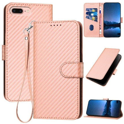 Phone Case With Lanyard For Everyday Carry in rose gold PU leather with wallet slots, wrist lanyard and magnetic folio stand