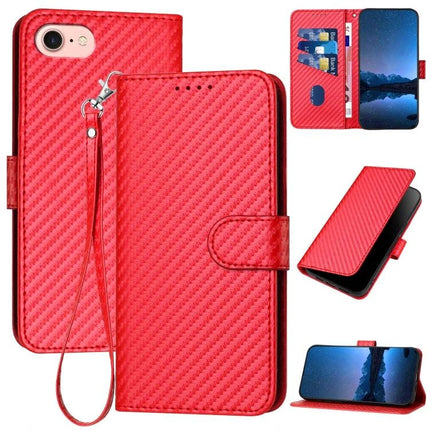 Leather Phone Case With Lanyard For Daily Activities Durable Everyday Use And Safe Travel - red PU leather wallet case with strap, stand and card slots