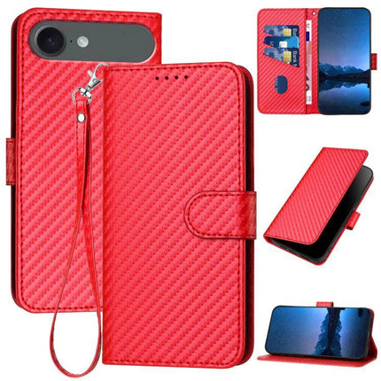 Leather Phone Case With Lanyard For Daily Use And Travel Easy Access On The Go Everyday - red PU leather wallet case with strap, card slots, kickstand
