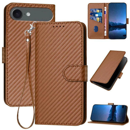 Leather Phone Case With Lanyard For Daily Use And Travel Easy Access On The Go Everyday - brown PU leather wallet case with card slots, kickstand, and wrist strap