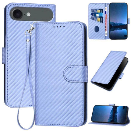 Leather Phone Case With Lanyard For Daily Use And Travel Easy Access On The Go Everyday - light blue PU leather wallet case with card slots, kickstand and wrist lanyard