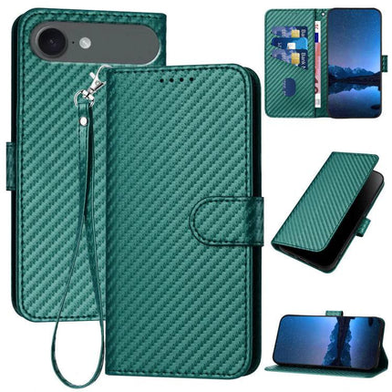 Leather Phone Case With Lanyard For Daily Use And Travel Easy Access On The Go Everyday - green PU leather wallet case with card slots, lanyard and kickstand