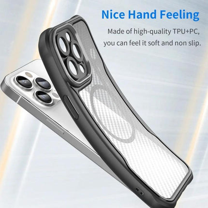 Translucent Iphone Case For Everyday Protection During Daily Commutes And Outings - slim TPU+PC protective iPhone case showing textured back and camera cutout