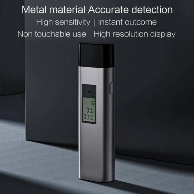 Xiaomi Youpin Lydsto T1 Portable Alcohol Tester for Daily Use - compact aluminum alloy breathalyzer with high-resolution LCD for quick accurate readings