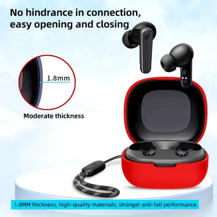 Anker Silicone Case for Everyday Earphone Protection shown as red lightweight washable silicone case protecting wireless earbuds and enabling easy charging access