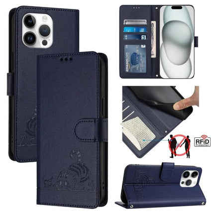 Leather Phone Case With Card Slots For Everyday Use Wallet Style Protection And Convenience navy folio wallet case with card slots, cash compartment, RFID protection
