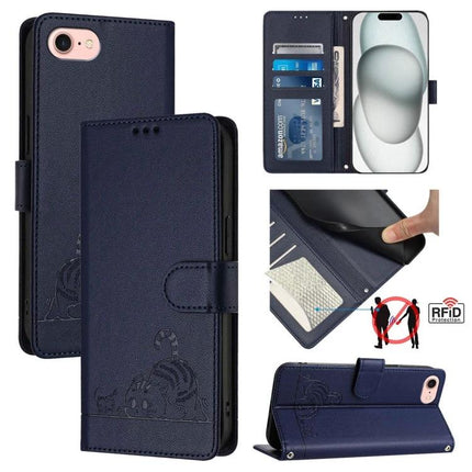 Leather Phone Case With Card Slots For Everyday Use Wallet Style Protection And Convenience - navy folio wallet with card slots cash compartment and stand