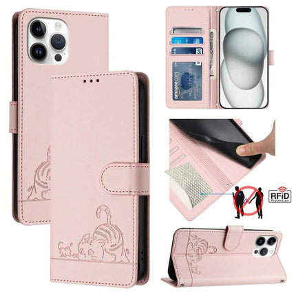 Leather Phone Case With Card Slots For Everyday Use Wallet Style Protection And Convenience pink wallet phone case with card slots, cash compartment, RFID protection