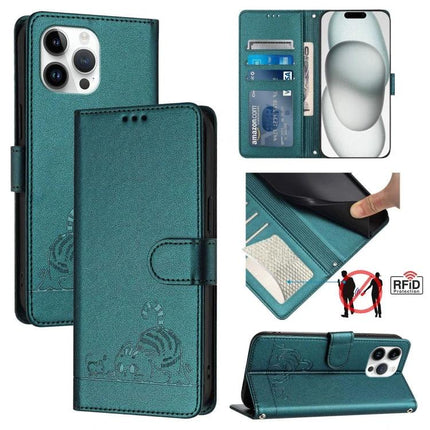 Leather Phone Case With Card Slots For Everyday Use Wallet Style Protection And Convenience teal folio wallet with card slots and RFID protection