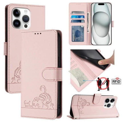 Leather Phone Case With Card Slots For Everyday Use Wallet Style Protection And Convenience - pink wallet case with card slots, cash compartment, RFID and TPU protection