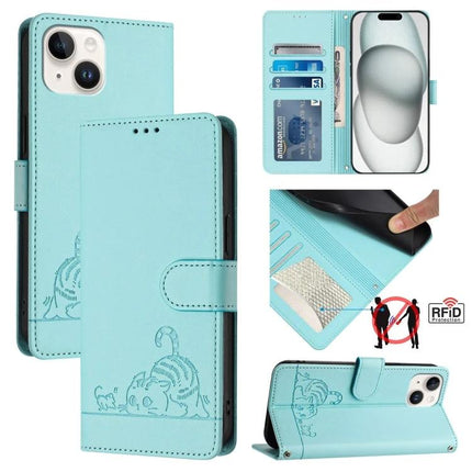 Practical Phone Case With Built In Card Slots For Everyday Outings And Quick Cash - teal wallet folio with card slots and RFID protection