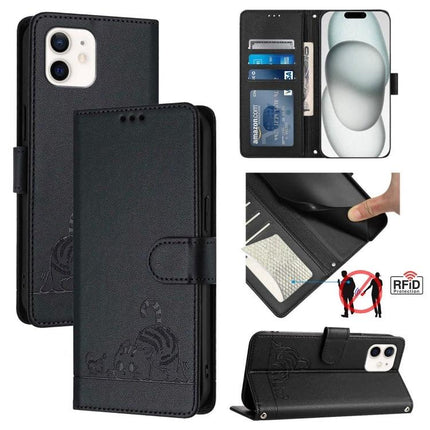 Practical Phone Case With Built In Card Slots For Everyday Outings And Quick Cash black TPU PU leather wallet folio with RFID and card slots