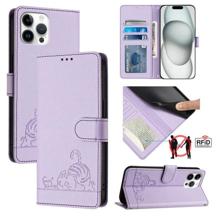 Practical Phone Case With Built In Card Slots For Everyday Outings And Quick Cash - lavender PU leather wallet case with card slots and RFID protection